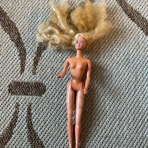 Vintage 1966 twist and turn bendable legs Barbie Blonde Doll with Curly Hair